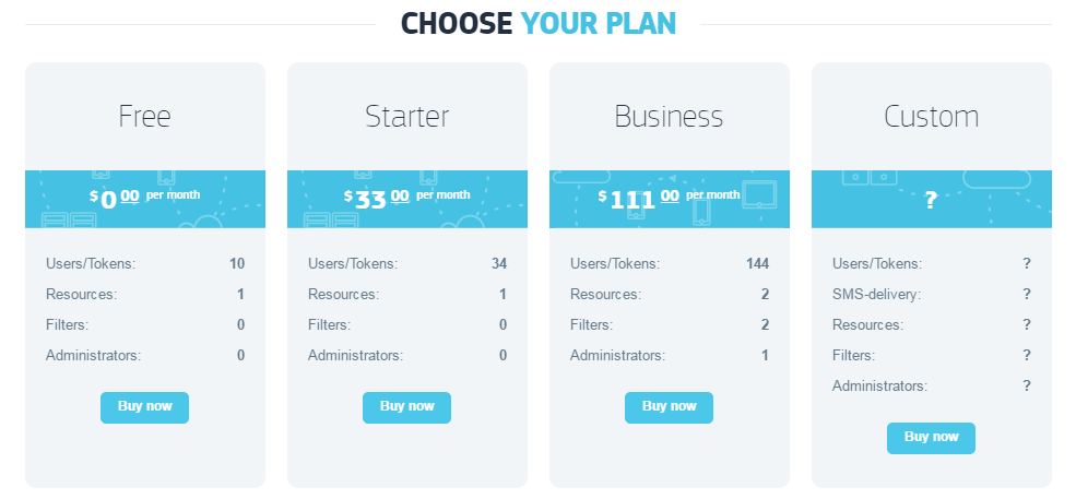 Protectimus new tariff plans