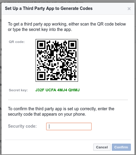 2-factor Facebook Login with Third Party Apps