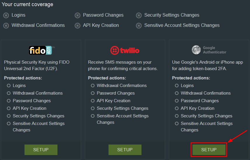 How to Enable Bitfinex 2FA with Protectimus Slim NFC