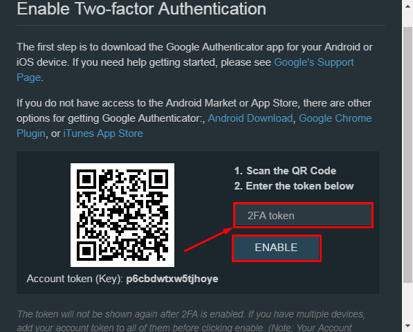 How to Enable Bitfinex 2FA with Protectimus Slim NFC