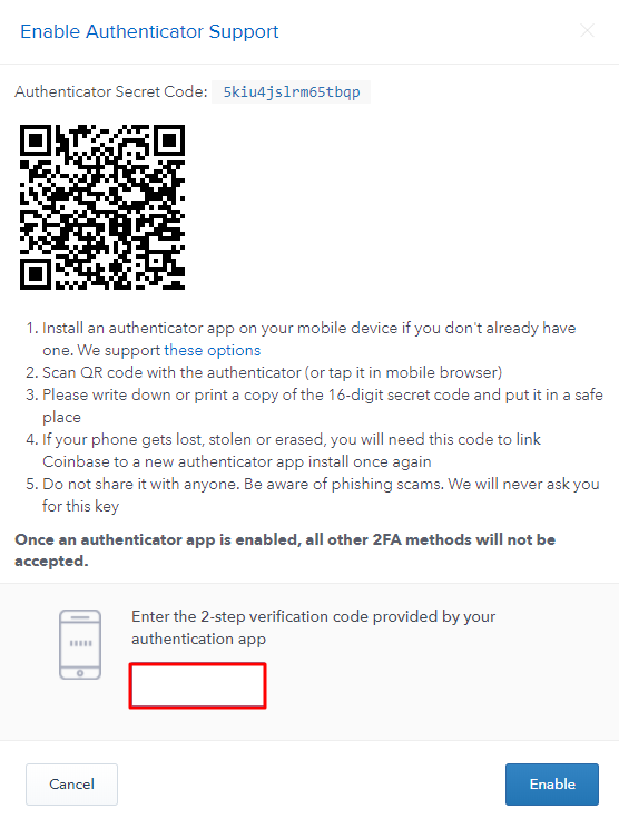 How to Enable Coinbase 2FA with Protectimus Slim NFC