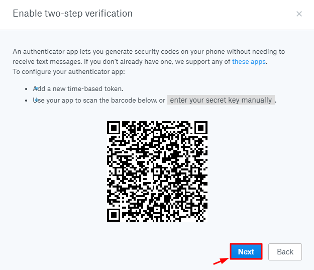 How to Enable Dropbox 2FA with Protectimus Slim NFC