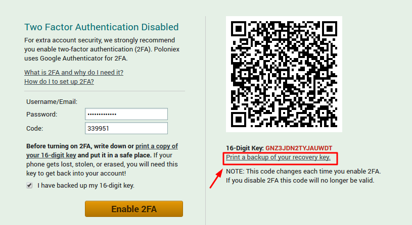 How to Enable Poloniex 2FA with Protectimus Slim NFC
