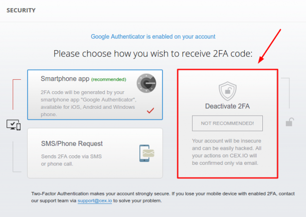 How to Set Up Two-Factor Authentication on CEX.io with Protectimus Slim ...