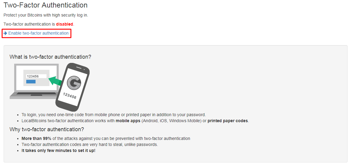 How to Enable LocalBitcoins 2FA with Protectimus Slim NFC