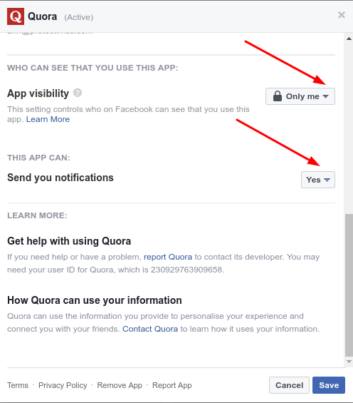 Facebook Apps Privacy Settings