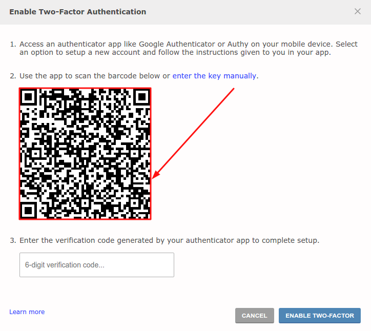 How to enable 2FA on Reddit QR code