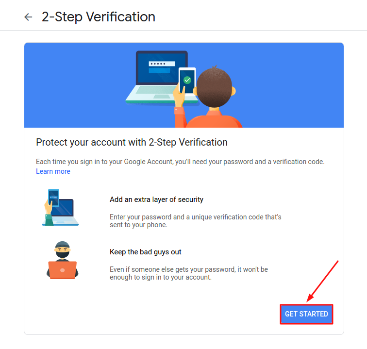 How to setup 2-step authentication in Gmail