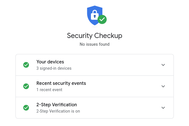 Google Security Checkup