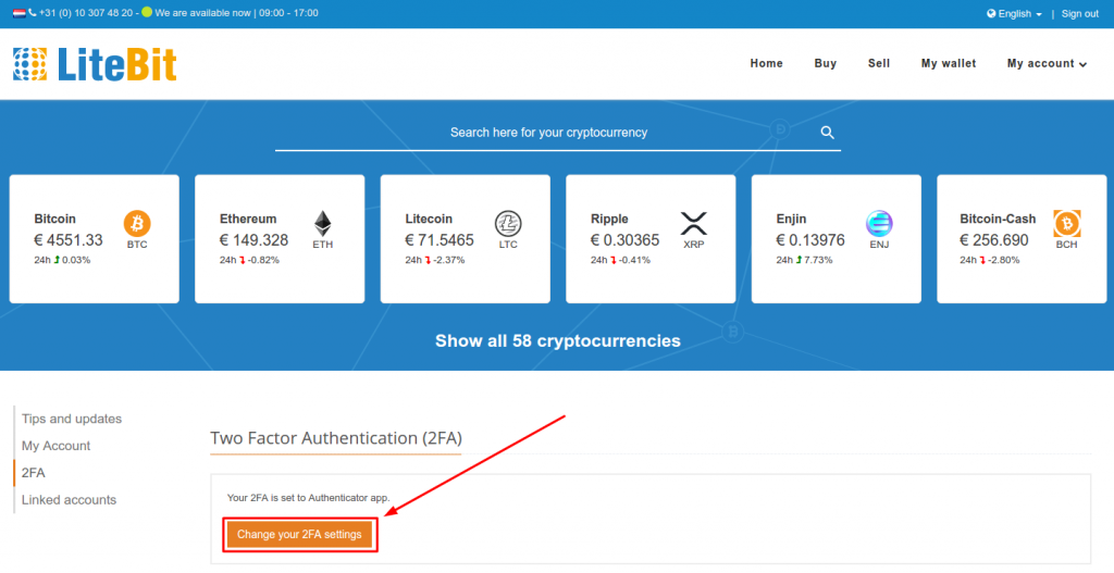 LiteBit 2FA with a hardware token Protectimus Slim NFC setup guide - Step 4