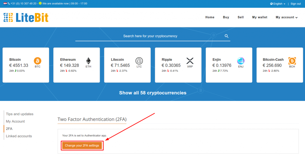 LiteBit 2FA with a hardware token Protectimus Slim NFC setup guide Step 4