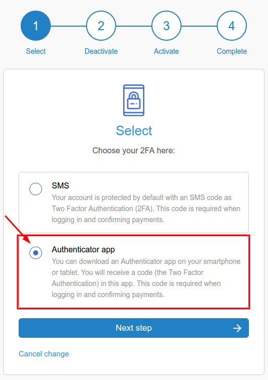 LiteBit 2FA with a hardware token Protectimus Slim NFC setup guide Step 6