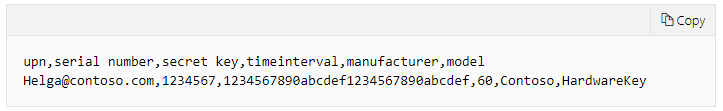 Pre installed secret key in hardware TOTP token example