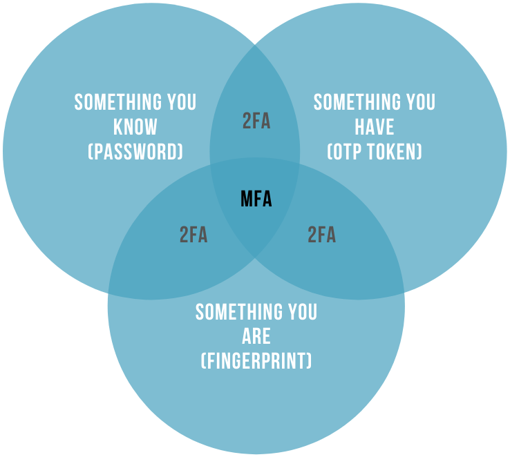 VPN two-factor authentication factors - something you know, something you have, and something you are