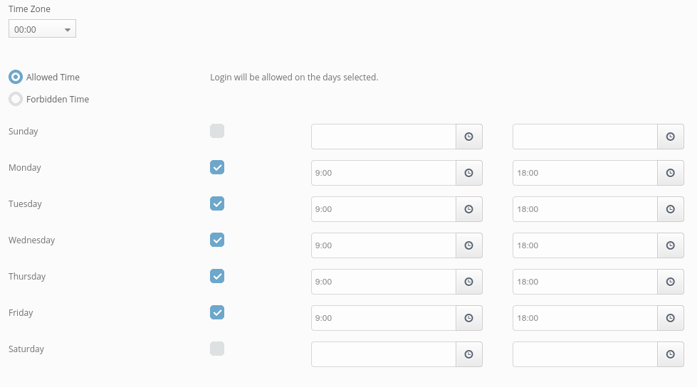 time filters in Protectimus two factor authentication system for VPN