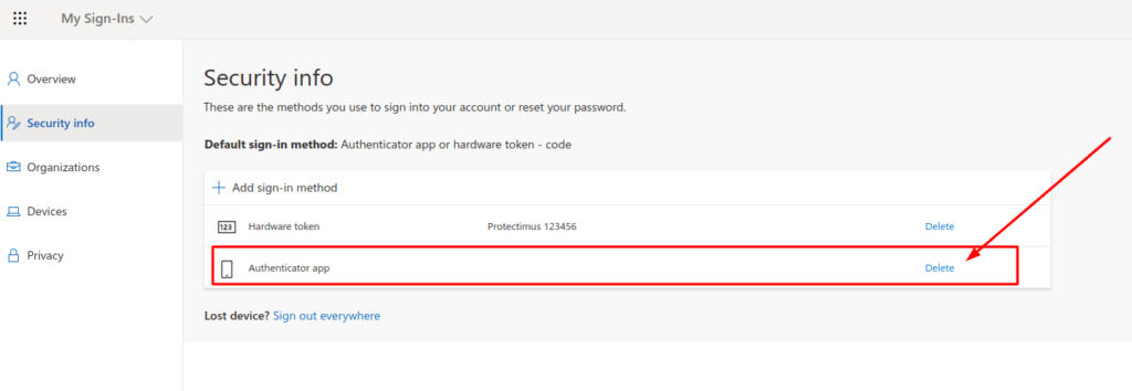 Azure MFA OATH token setup step 8