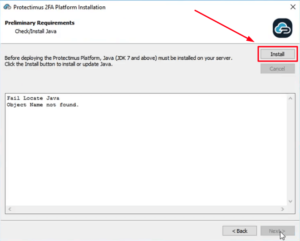 How to install the Protectimus On-Premise Two-Factor AUthentication Platform on Windows - step 2