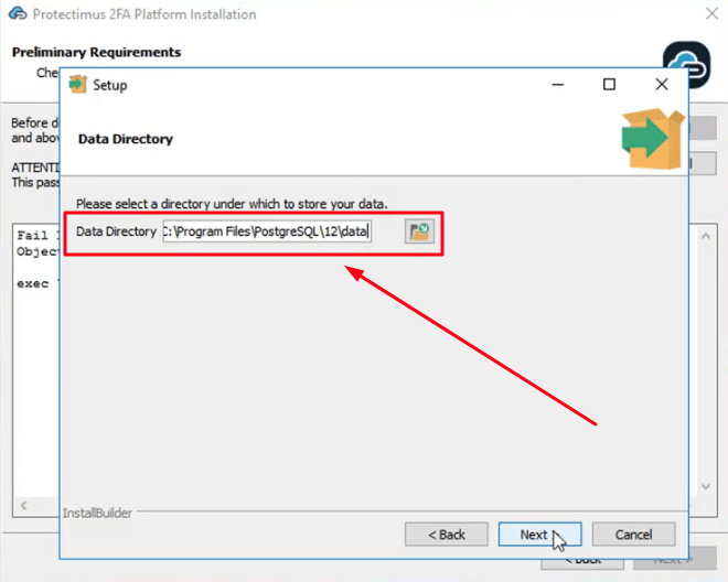 How to install the Protectimus On-Premise Two-Factor AUthentication Platform on Windows - step 7