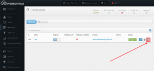 Protectimus two-factor authentication sytem setup - Delete Resource