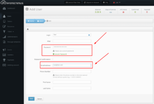 Protectimus 2FA system setup - Add User password or email if you will activate Users's Self Service