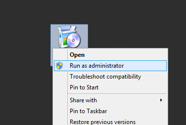 Run the intaller as administrator
