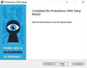 Protectimus OWA two-factor authentication component installation - step 6