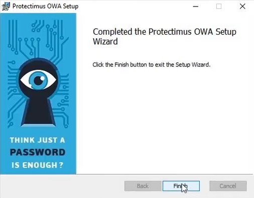 Protectimus OWA two-factor authentication component installation - step 6