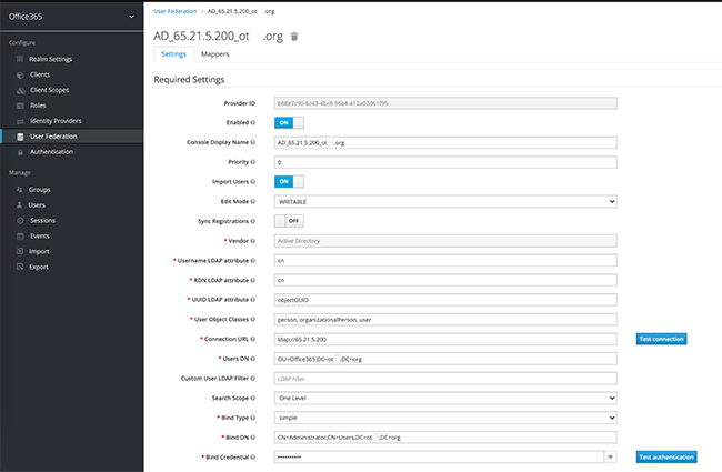 Office 365 two-factor authentication setup with Protectimus - step 3