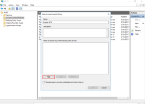 ADFS 4.0 two-factor authentication setup - step 4