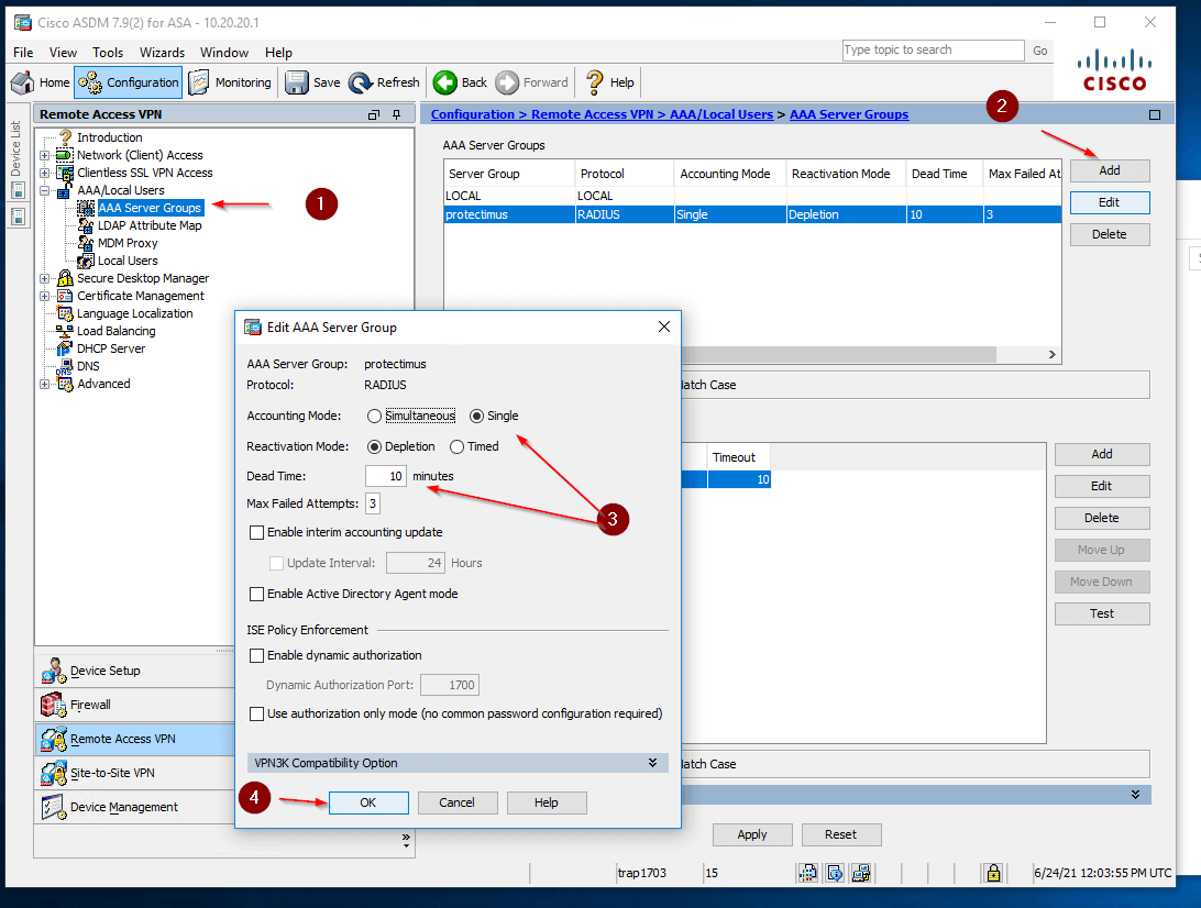 Cisco AnyConnect two-factor authentication setup - step 1