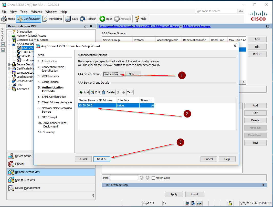 Cisco AnyConnect two-factor authentication setup - step 10