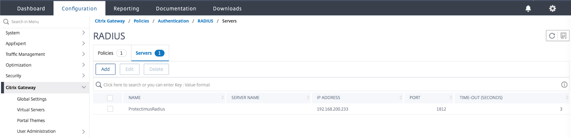 Citrix Gateway two-factor authentication setup - step 3