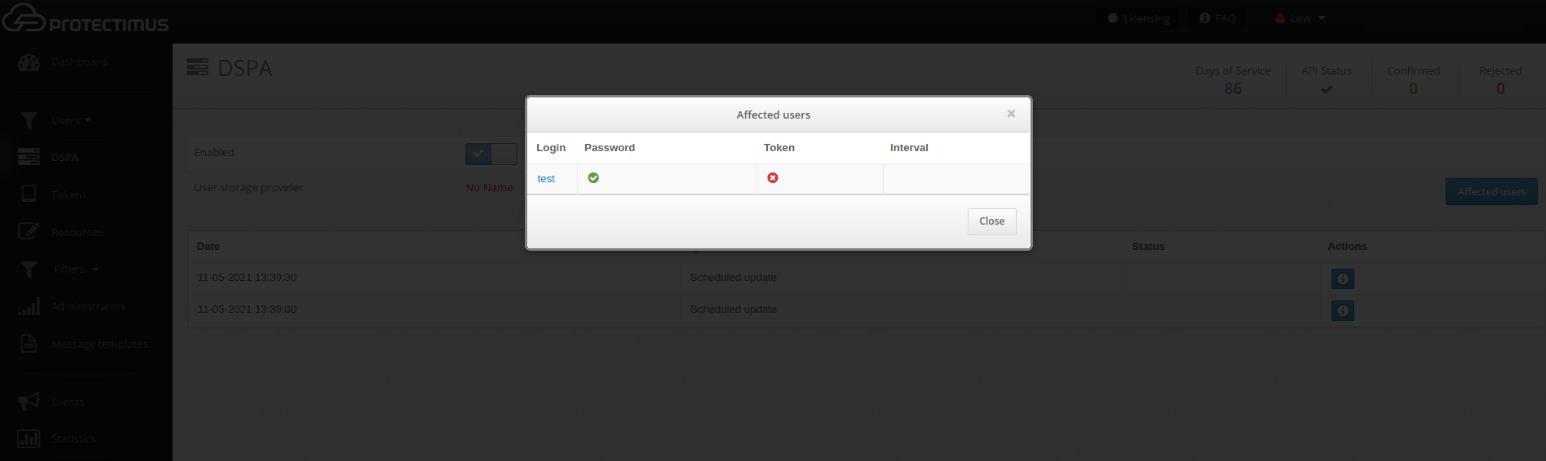 protectimus-dspa-setup-13 - Protectimus Limited Protectimus DSPA Activation and Deactivation - Affected users