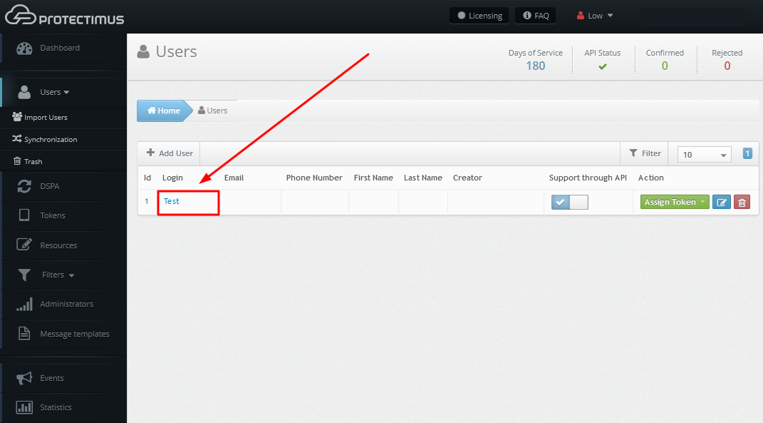 protectimus-dspa-setup-7 - Protectimus Limited Protectimus DSPA setup - How to add users passwords manually - step 1