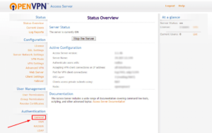 OpenVPN 2FA setup - Configure OpenVPN Server authentication policies - step 1