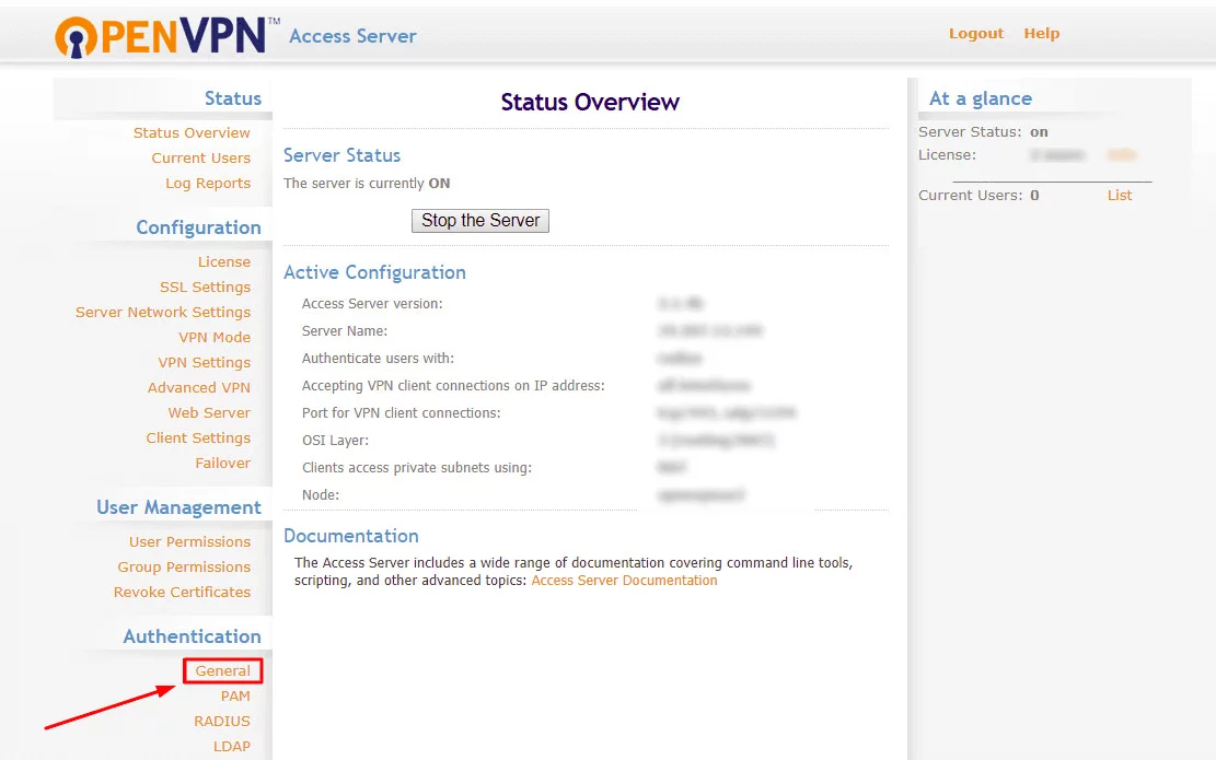 OpenVPN 2FA setup - Configure OpenVPN Server authentication policies - step 1