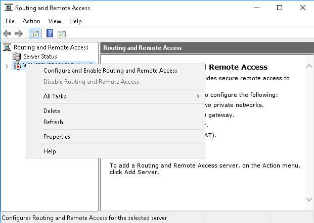 Configure and Enable Routing and Remote Access