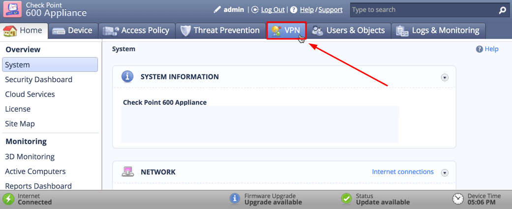 Check Point VPN 2FA Setup  - step 1