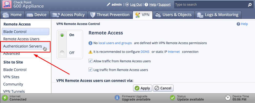 Check Point VPN 2FA Setup  - step 2