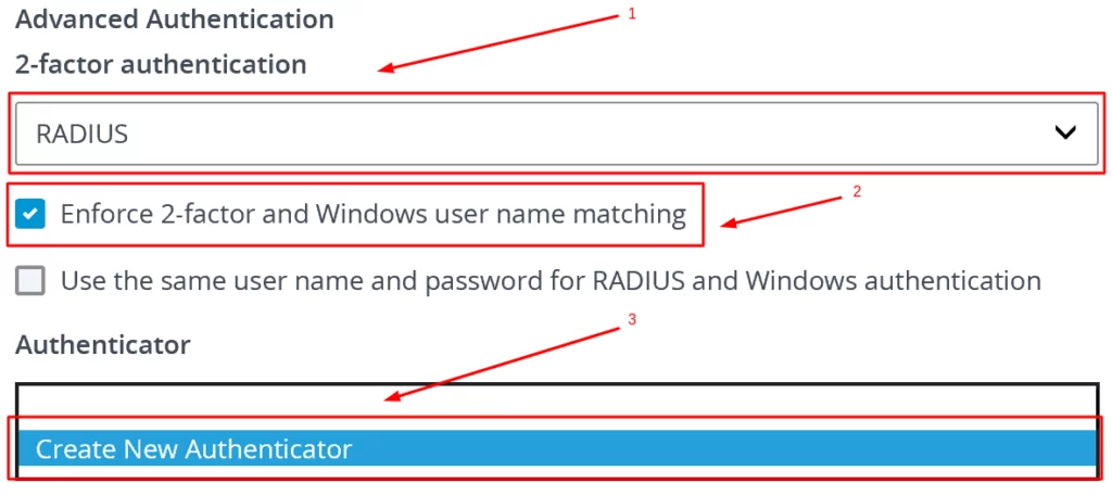 How to enable VMware Horizon View MFA via RADIUS - step 3