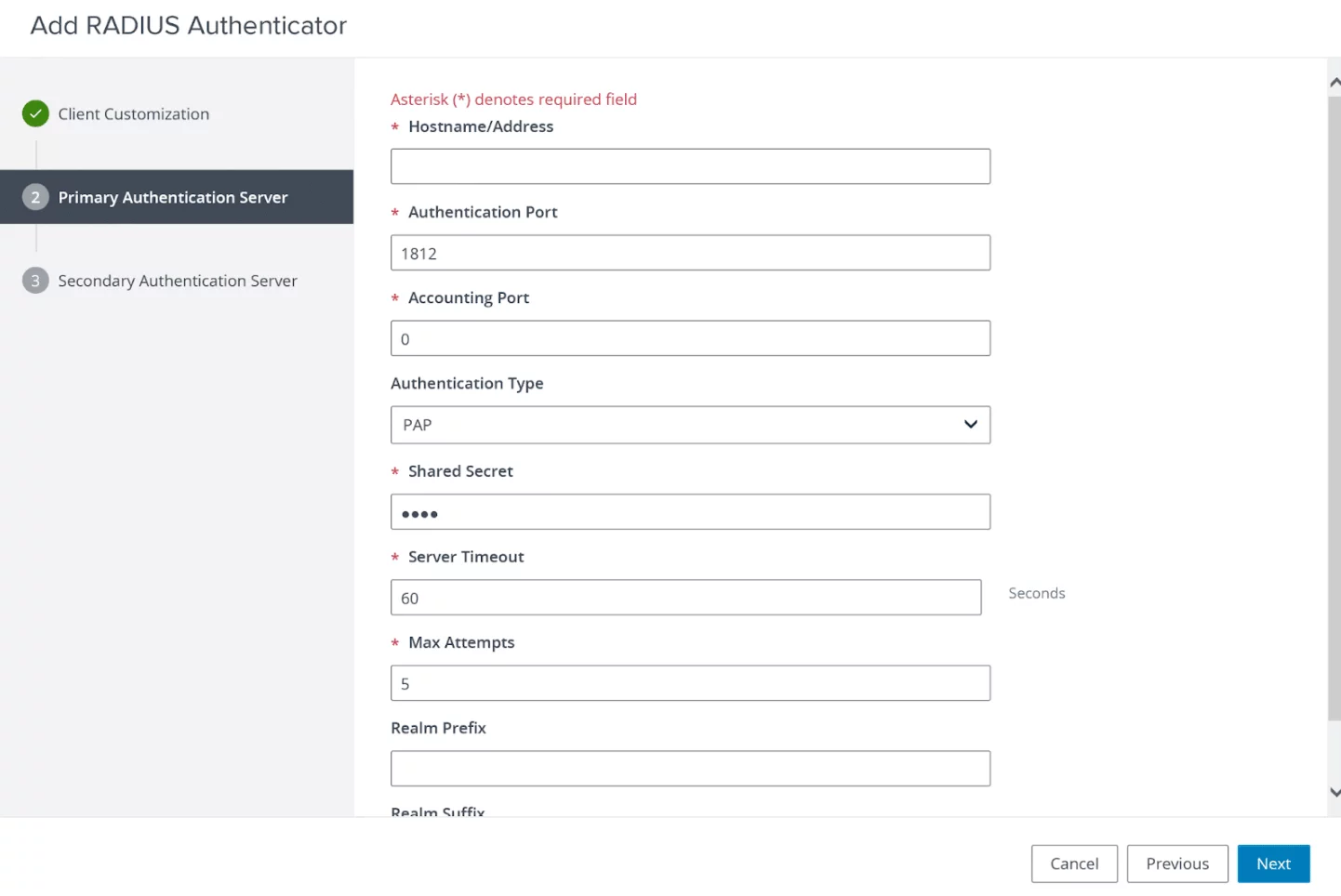 How to enable VMware Horizon View two-factor authentication via RADIUS -  step 4