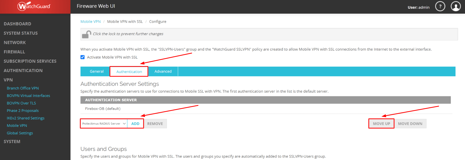 How to Configure WatchGuard Mobile VPN with SSL - step 5