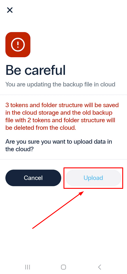 Protectimus Smart OTP 2FA application - Cloud Backup update - Step 4