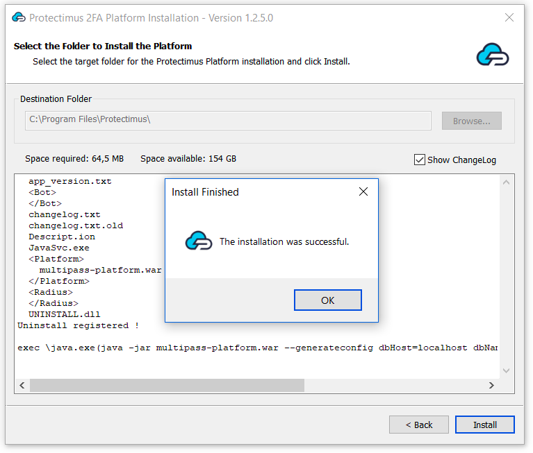 Install the new version of the Protectimus On-Premise Platform - Step 8