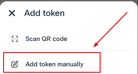 Add token manually