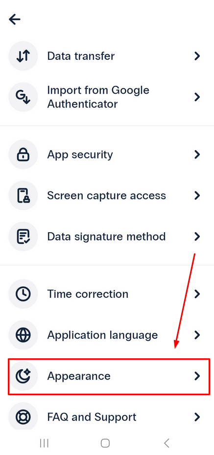 Protectimus Smart OTP 2FA app - Appearance