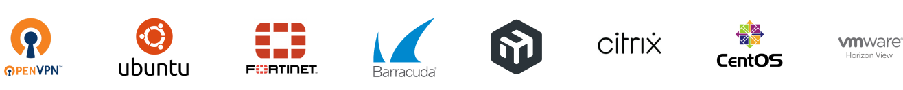 Supported Integrations via RADIUS - OpenVPN, Ubuntu, Fortinet, Barracuda, Citrix, CentOS etc.