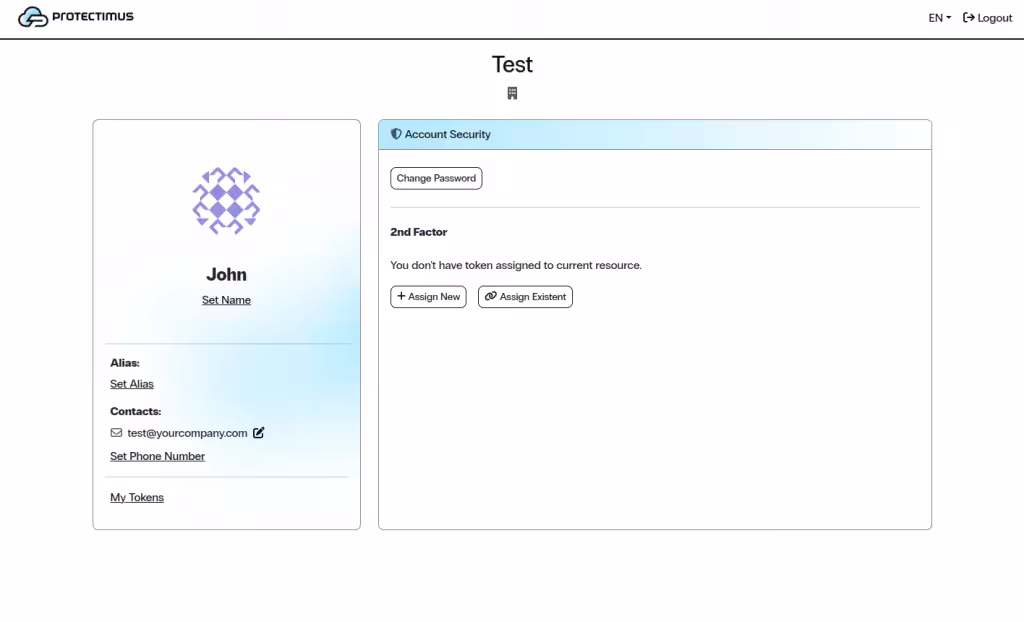 Self-Service Portal Dashboard